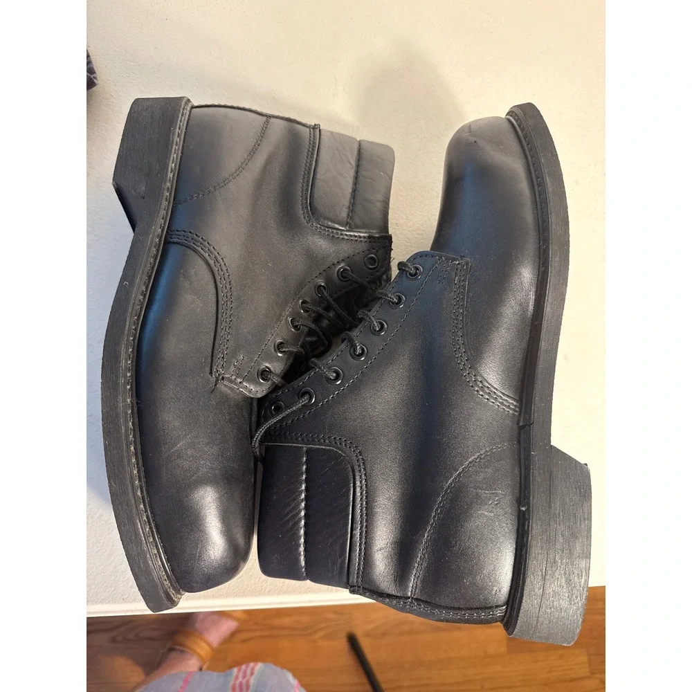 Bates Lites Men10 M Black Leather Tactical Uniform Boots Vibram Sole 158-955-101